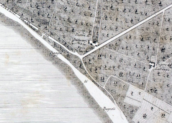 Bagnoli nella mappa del Duca Di Noja,1775