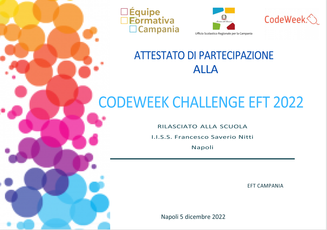 attestato codeweek